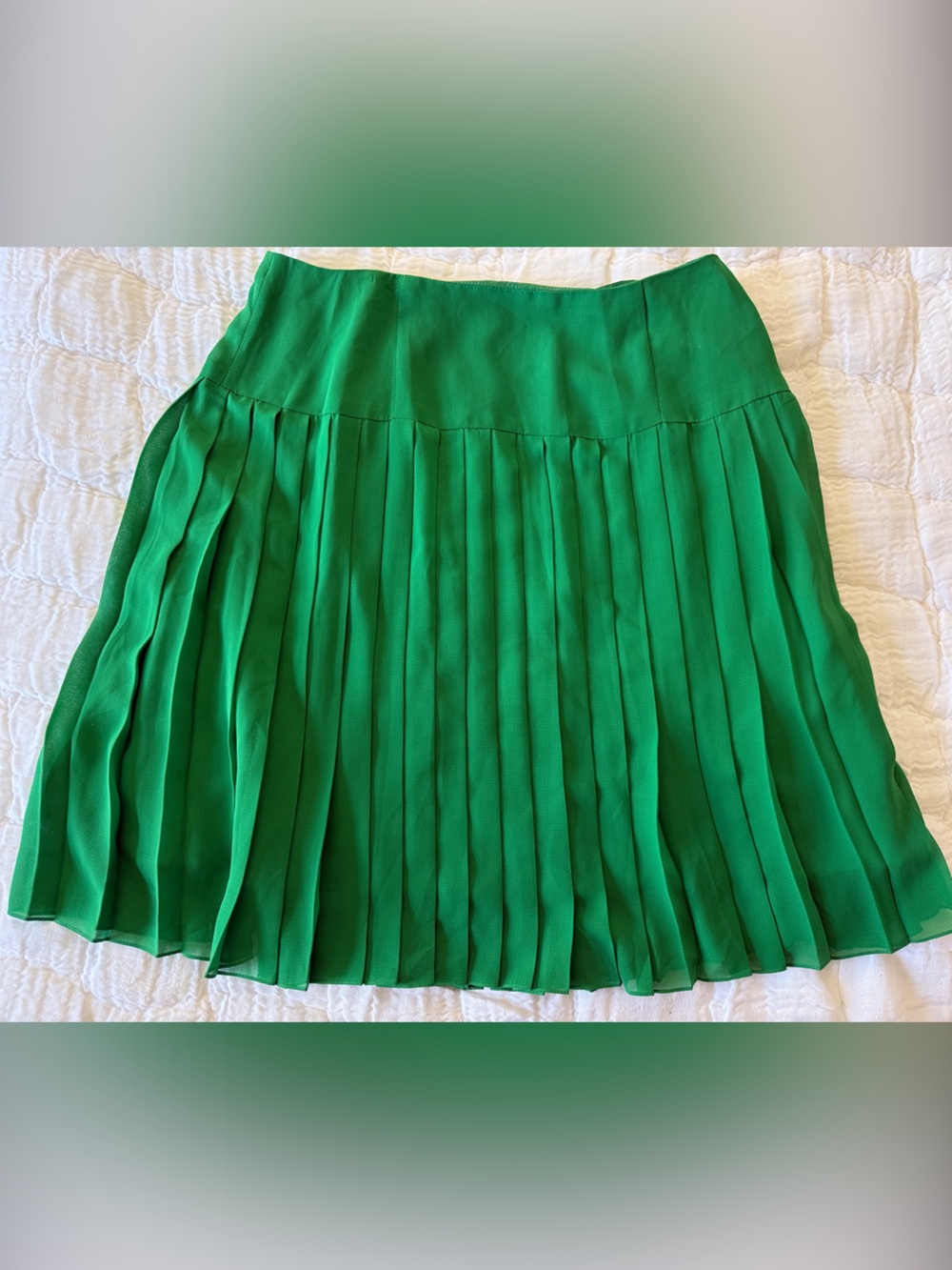 Nanette Lepore Vibrant Green Pleated Skirt